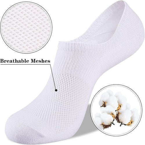 Heatuff No Show Socks - Women's Cotton Low Cut Non-Slip Casual Boat Liner Socks | 6-9 Pairs