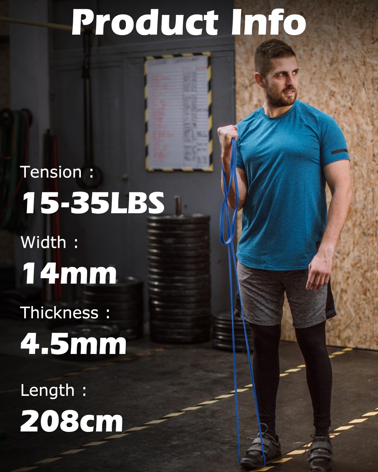 Zacro Resistance Bands, 15-35 LBS Pull Up Exercise Bands for Men & Women Working Out, Body Stretching, Physical Therapy, Muscle Training