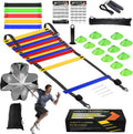 Speed Agility Training Equipment Set - 20ft Agility Ladder, 12 Cones, Resistance Parachute & More for Kids & Adults