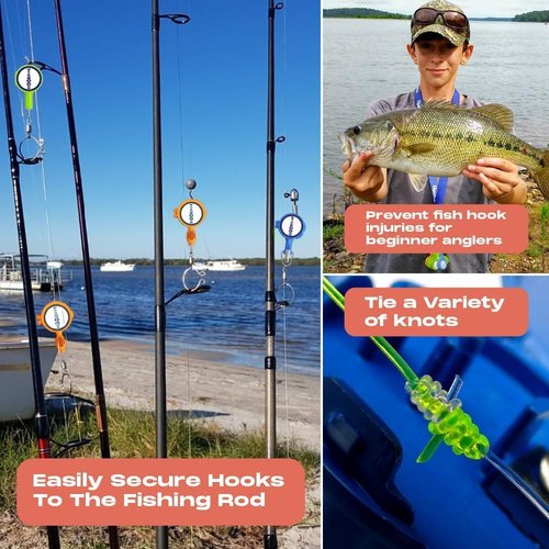 HOOK-EZE Nail Fishing Knot Tying Tool - Quick & Easy Fly Fishing Accessory | 4-Piece Set for Men