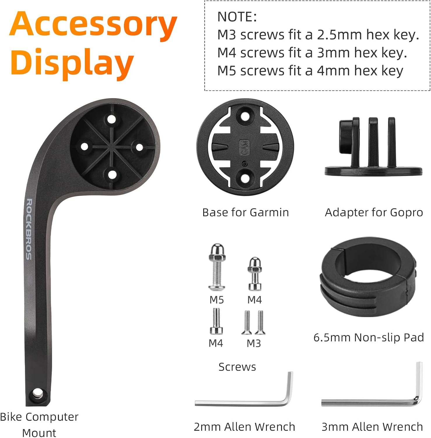 ROCKBROS GPS Bike Computer - Waterproof Cycling Odometer with Automatic Backlight & Large Display