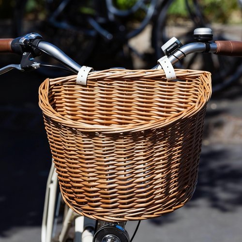 UpvoyFunee 2pcs Bicycle Basket Hardware Accessories PU Children's and Adult Bicycle Basket Accessories with Adjustable Buckles