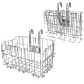Bike Basket Front Multifunction Folding Bicycle Front Basket high-Capacity Metal Front Back Basket Carry Dog pet Fruit Save Space