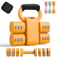 2-in-1 Adjustable Dumbbell Set for Women - 4 Levels (2.2lbs to 12.1lbs) - Home Gym Weights for Women at Home - Fitness Dumbbells