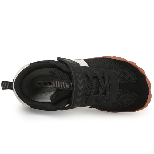 KUBUA Kids Barefoot Shoes Boys Girls Sneakers Lightweight Durable Tennis Shoes School Gym Sports Black 3.5 Big Kid