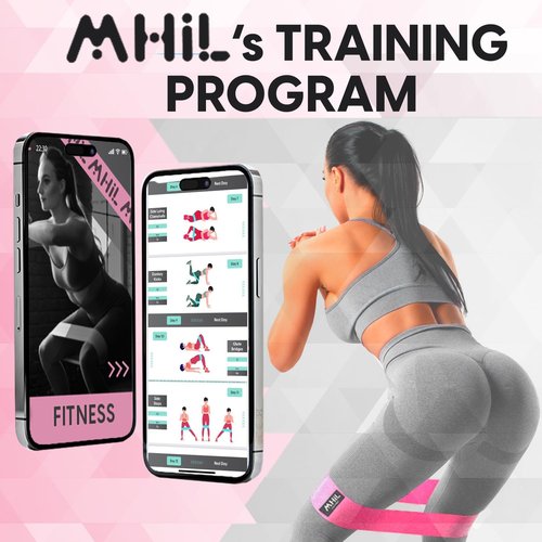 Fabric Resistance Bands - 4 Durable Non-Slip Workout Bands for Men & Women | Multiple Resistance Levels for Legs, Butt, and Abs