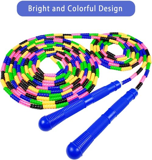 Dutch Jump Rope - 16 FT Adjustable Beaded Skipping Rope for Kids & Adults | Perfect for Outdoor Fitness