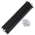 HEROFFIX 36 Set 12G Bicycle Spokes 233mm Bike Wheel Spokes 45 Steel Black