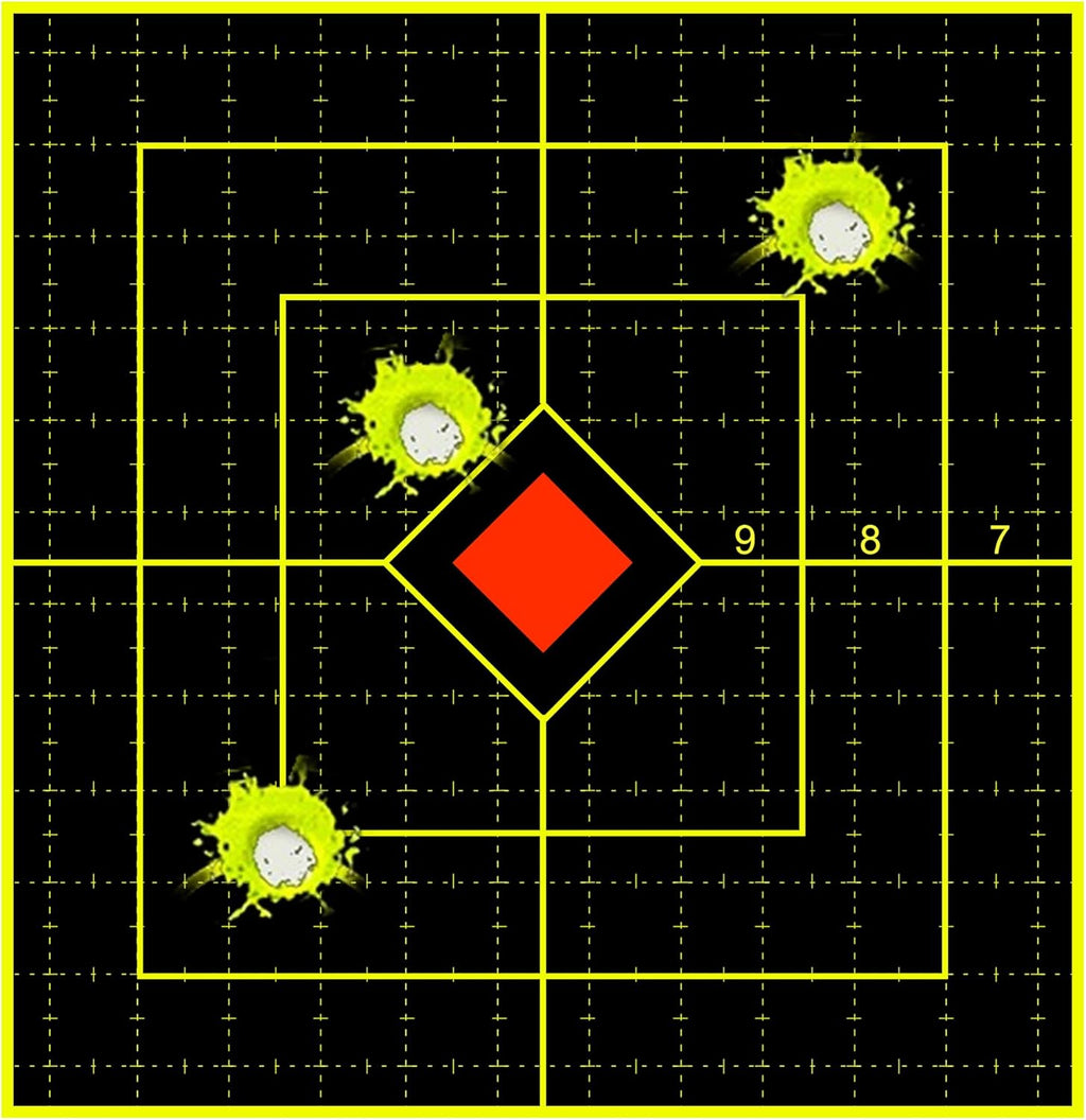 Skiennix Shooting Targets - 100 Pcs Self-Adhesive Splatter Stickers with Fluorescent Yellow Impact Feedback