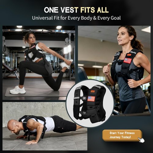 Weighted Vest Woman & Men,8lb/12lb/16lb/20lb/30lb/40lb Plus Size Weighted Vest With Phone Pockets & Reflective Strips for Walking, Running, Hiking,Rucking, Workout, Strength Training