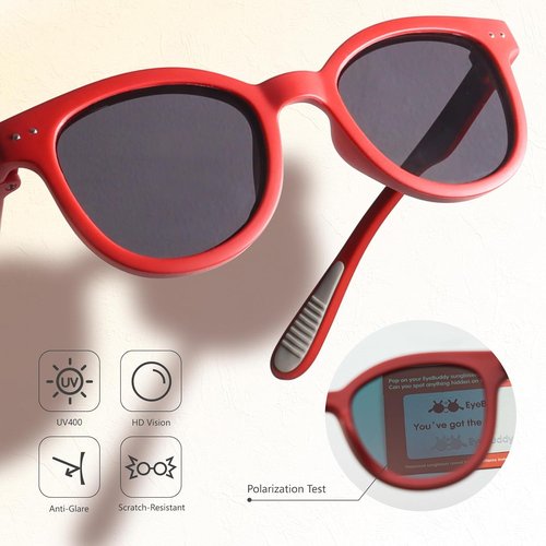 EYEBUDDY Kids Polarized Sunglasses - UV Protection for Ages 2-8 | Stylish & Durable Design