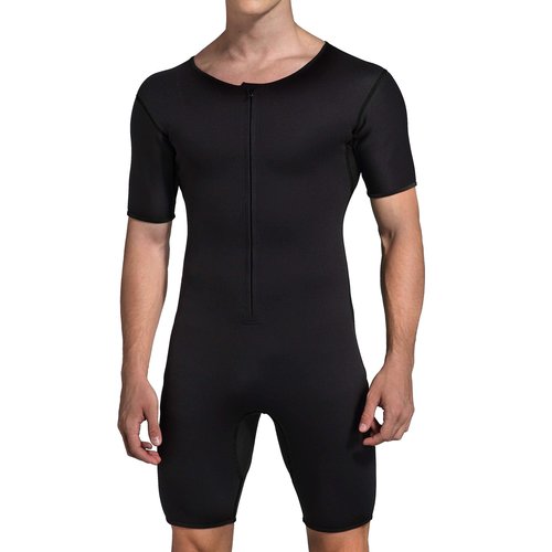 Bakerdani Men's Neoprene Waist Trainer Sauna Suit Body Shaper for Fitness Gym Exercise Training