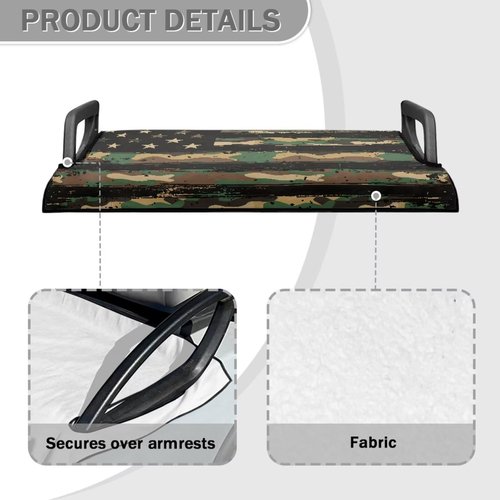 Darisoco Green Camo American Golf Cart Seat Covers Blanket Golf Cart Towel Seat Covers Fit for Most 2 Seat Golf Carts Easy to Install & Clean