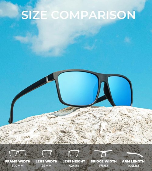KALIYADI Polarized Sunglasses for Men - UV400 Protection for Driving, Fishing & Golf