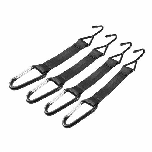 New valley warbler Fence Hooks for Baseball, Pickleball, Tennis and Camping, Nylon Safety Buckles and Durable Metal Hooks for Sports Bags, Pack of 4 (4)