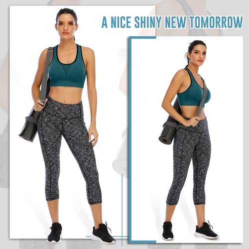 IUGA High Impact Sports Bra for Women - Seamless Padded Racerback Yoga & Workout Activewear
