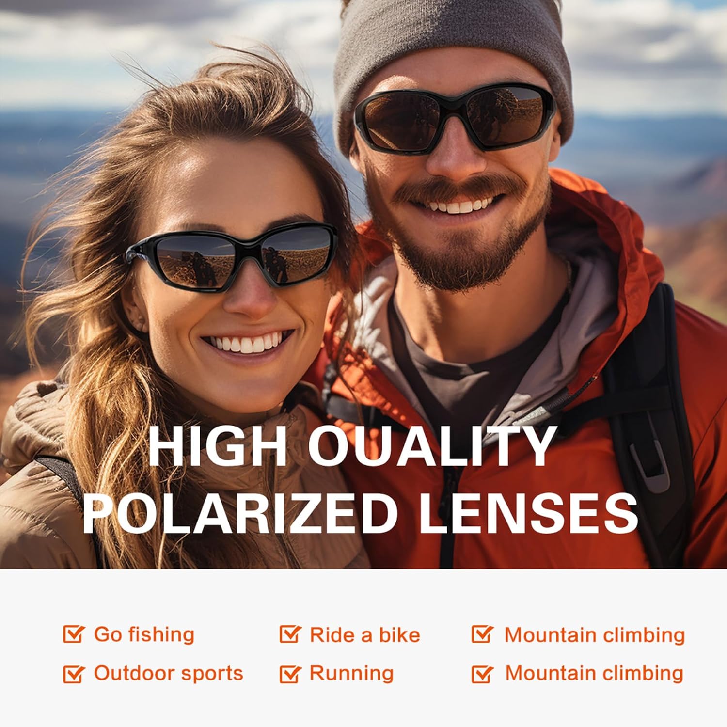 Suoso Polarized Sports Sunglasses for Men & Women - UV400 Protection Wrap-Around Goggles for Fishing & Driving