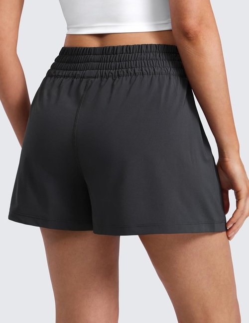 CRZ YOGA Linerless Casual Shorts for Women - High Waisted, Comfortable Lounge & Athletic Wear with Pockets