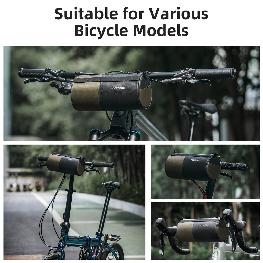 ROCKBROS Bike Handlebar Bag Bicycle Front Bag Storage Bag with Shoulder Strap for Road Mountain Gravel Bike