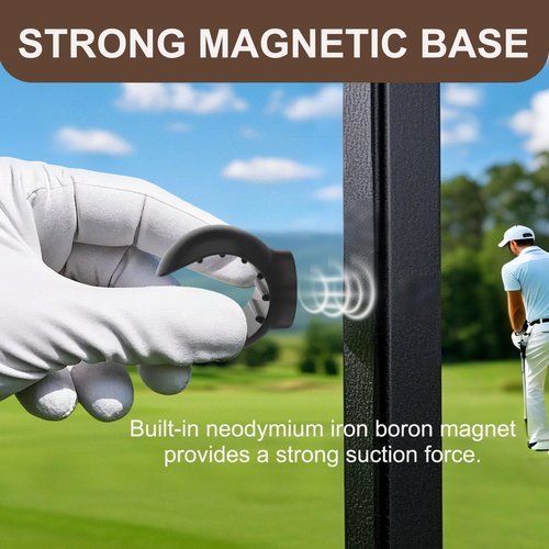 REFFU 2 Pack Convenient Magnetic Holder for Golf Cart, Portable Silicone Clip for Golf Carts, Golf Cart Holder, Magnetic Golf Cart Clip Accessories, 45-52 Ring Gauge, Fit for Golfing (2pc)
