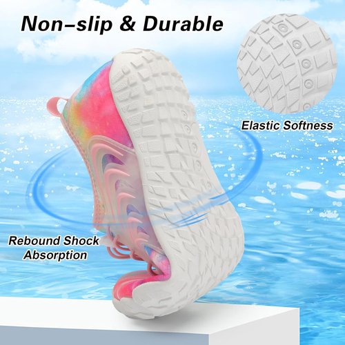 BARERUN Kids Aqua Shoes - Quick Dry Breathable Athletic Sneakers for Beach & Pool | Lightweight, Adjustable Fit