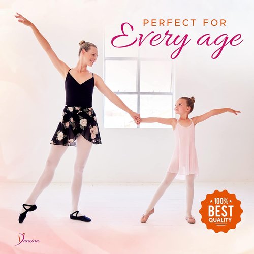 Dancina Ballet Dance Tights - Ultra-Soft Footed Design for Excellent Hold & Stretch | Toddler/Girls
