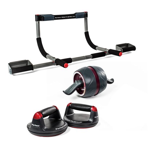 Perfect Fitness Multi Gym Pro Pull up Bar + Perfect Pushup + Ab Carver Pro, All-In-One Home Gym Set