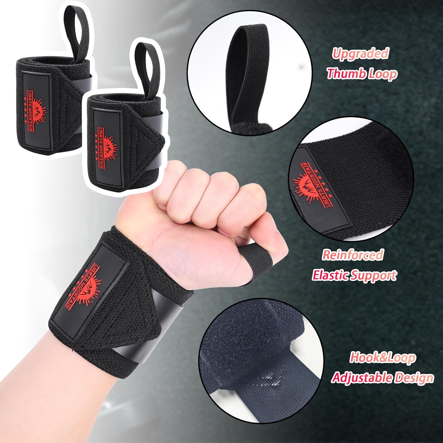 Skiennix Non-Slip Lifting Straps - Durable Wrist Cuffs with Double D-Ring for Weightlifting & Deadlifts