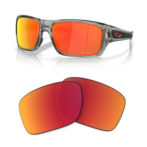 Oakley Original Turbine OO9263 00001265 Prizm Ruby Iridium Replacement Lenses for Men for Women+ Bundle Microfiber Pouch-Frames Not Included