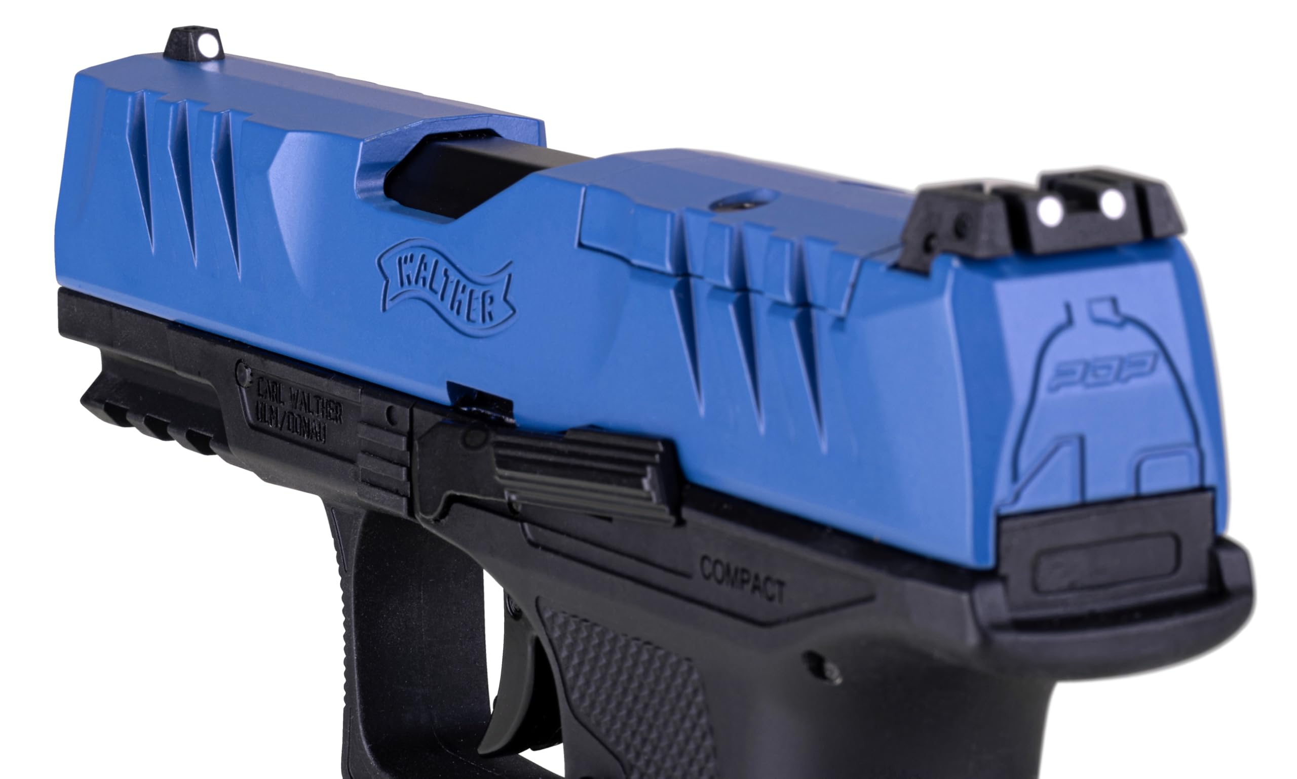 T4E Walther PDP Compact .43 Caliber Training Pistol Paintball Gun Marker, Blue