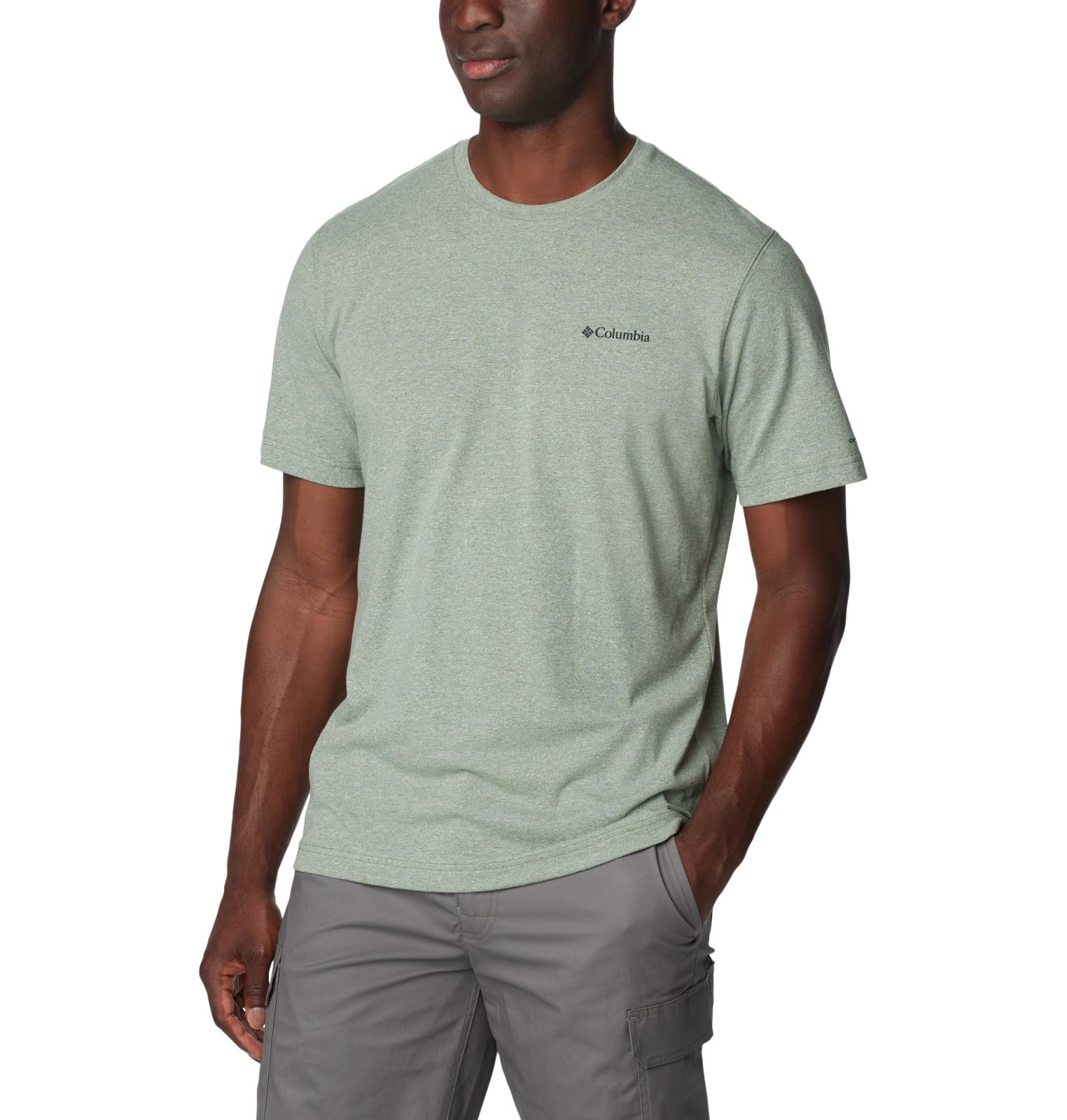 Columbia Men's Thistletown Hills Short Sleeve, Canteen Heather, 4X