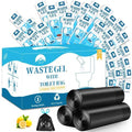 Portable Toilet Bags Poo Waste Gel Set, 30 Count 10 Gal Camping Toilet bags with drawstring and 30 Pack 0.53 Oz each Pee Powder for Portable Camping Toilet fit for Traveling, Outdoor Activities