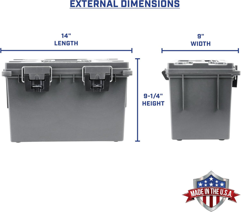 Sheffield XL Storage Bins - Lockable, Water-Resistant Containers with Lids | 2-Pack, Made in USA