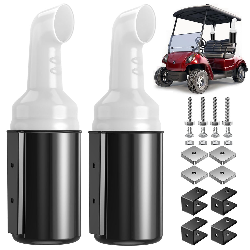 VYYOKMU Golf Cart Sand Bottle 2PCS, No Drilling Universal Golf Sand Divot Filler Container Pots with 1" Square Tube Bracket Fit Club Car, EZGO, YAMAHA Models,Seed Bottle 35 Ounce Large Capacity
