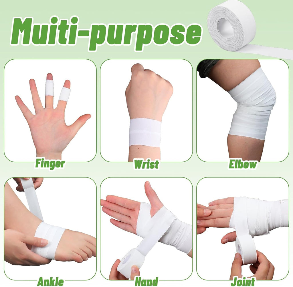 Threlaco Athletic Porous Tape - 1" Wide x 10 Yards | Medical Adhesive for Sports & Muscle Support
