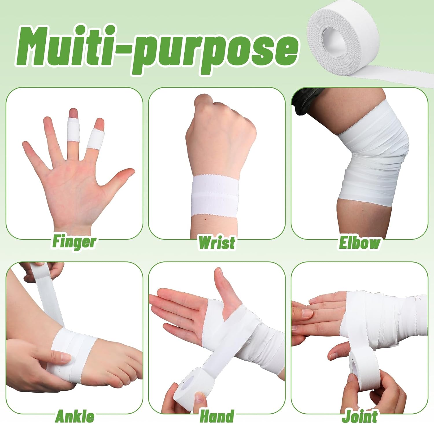 Threlaco Athletic Porous Tape - 1" Wide x 10 Yards | Medical Adhesive for Sports & Muscle Support