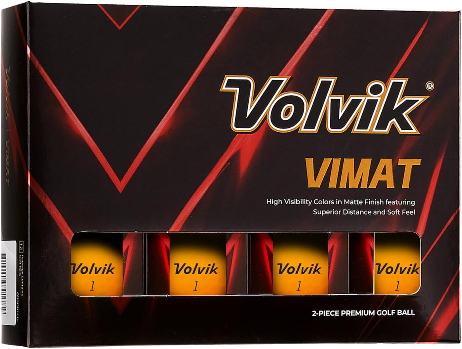 Volvik Vimat Golf Balls - High Visibility Orange Color for Enhanced Performance