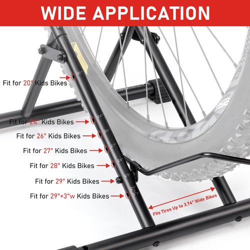 cyclists Indoor Bike Floor Stand - Bike Rack Floor Parking for Garage/Home - Bike Storage Bicycle Parking Rack Fit 20”-29” Mountain Road Bikes (For 1 Bike)