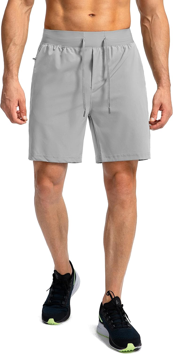 Soothfeel Men's Running Shorts - Lightweight Quick-Dry Athletic Shorts with Zipper Pockets | Available in 9", 7", 5" Sizes