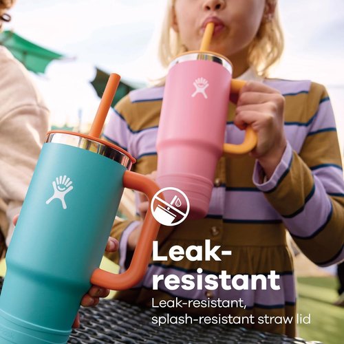 Hydro Flask Kids Tumbler - Insulated Stainless Steel with Straw Cap | 24 Oz in Anemone Purple