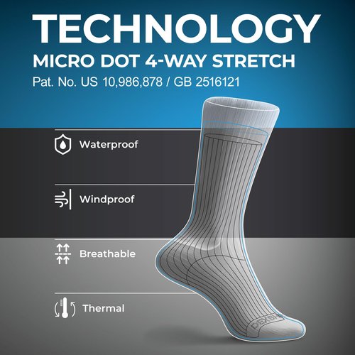 DexShell Waterproof Everyday Socks for Men & Women – Breathable Quarter Crew Socks for Walking, Commuting & All-Weather Comfort – SNB Blue, X Large