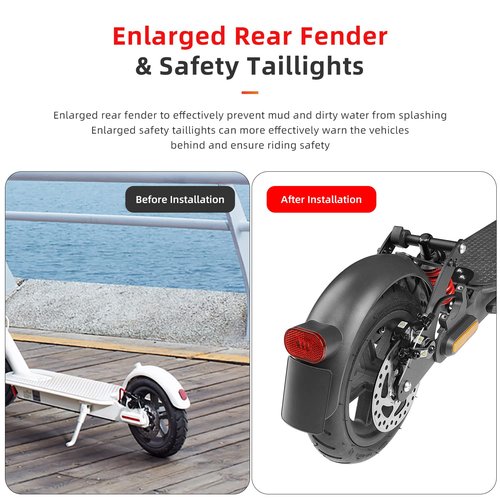 ulip Electric Scooter Rear Suspension Kit Shock Absorber Fender Taillight Accessories for Xiaomi Mi Scooter 3 MI3 Scooters (MI3)
