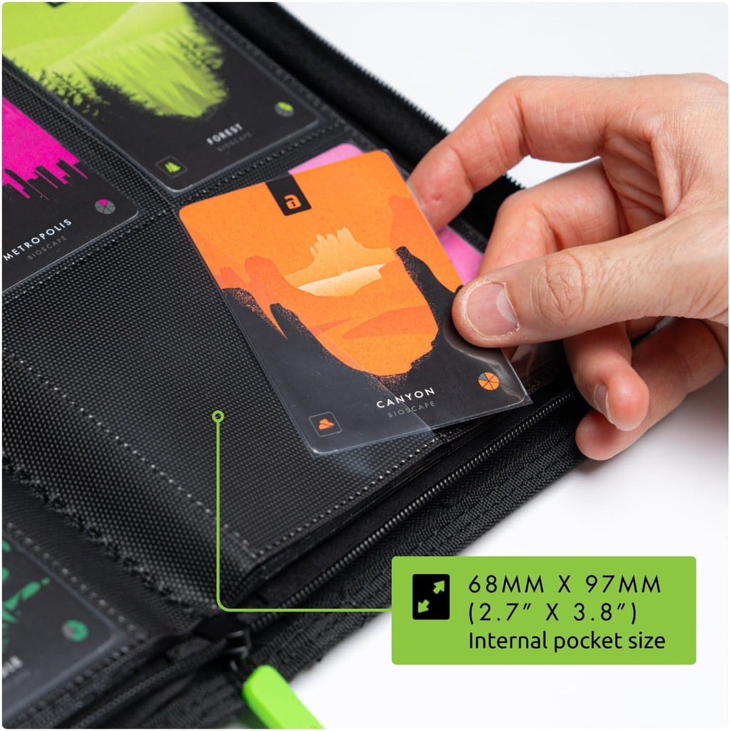 Vault X 4 Pocket Trading Card Zip Binder - Holds 160 Cards | Premium Exo-Tec Material, Black