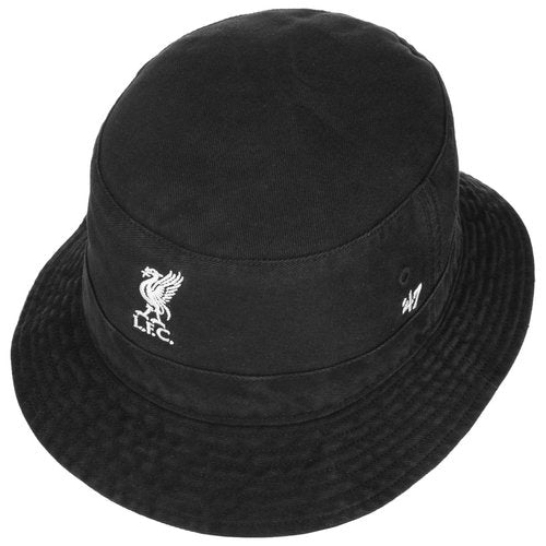 47 Brand FC Liverpool Bucket Fabric Hat Fishing Hat Fishing Hat Football Hat Summer Hat Sun Hat (One Size - Black), black, 57-58