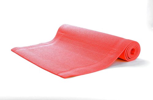 Mind Reader Extra Thick Yoga Mat - High Density Anti-Tear Fitness Mat with Carrying Strap | Red