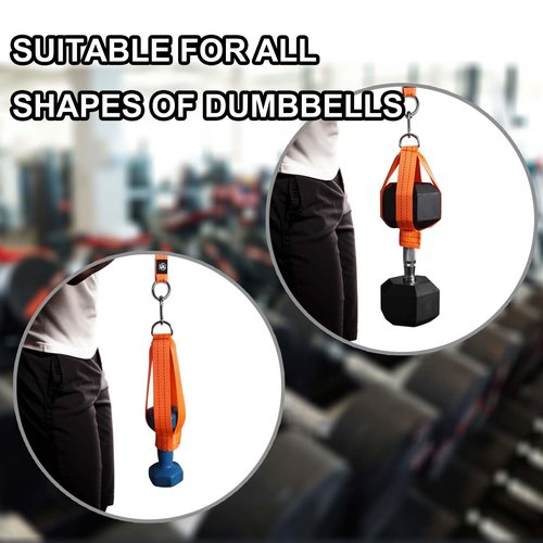 J Bryant Arm Wrestling Training Strap set with Dumbbell Loading Strap Arm Finger Forearm Exerciser Strengthener