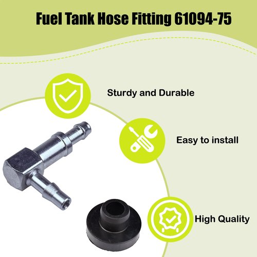 EXQUIPLEM Fuel Tank Hose Fitting 61094-75: For Columbia Golf Cart (1975-1995) & similar motorcycles. NOT Harley original, only compatible with relevant models