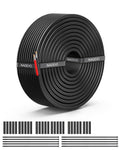 NAOEVO 10 AWG Stranded Electrical Wire - Flexible 12V Tinned Copper Cable | 30FT Length for Automotive & Marine Use