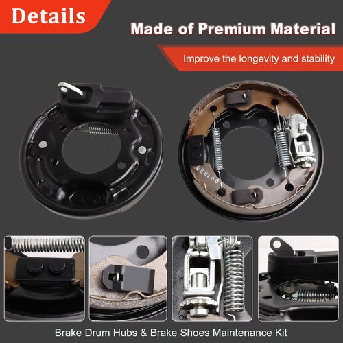 DWLDMLWC Rear Brake Assembly Kit for Club Car Golf Cart - Fits Precedent/DS (1995-Up) & Tempo (2018-Up), Driver & Passenger Side, Replaces OEM# 101823301,103380202