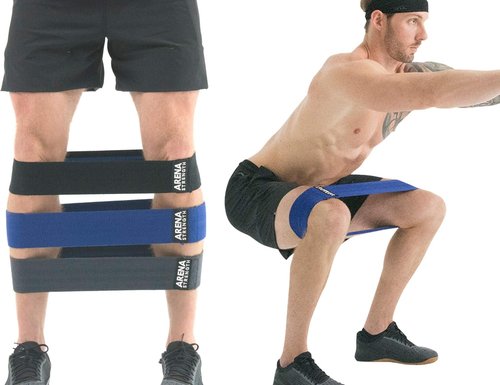 Arena Strength Fabric Booty Bands - Premium Resistance Bands for Legs and Glutes | Includes Workout Guide & Carry Case